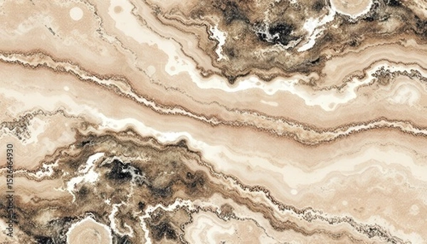 Fototapeta Swirling patterns of brown, beige and white creates an abstract, organic texture
