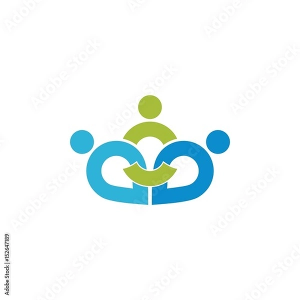 Fototapeta Abstract Hexagon People LogoPrint