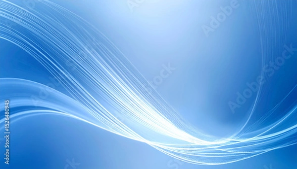 Obraz 流れるような青い光の抽象的な背景イメージ