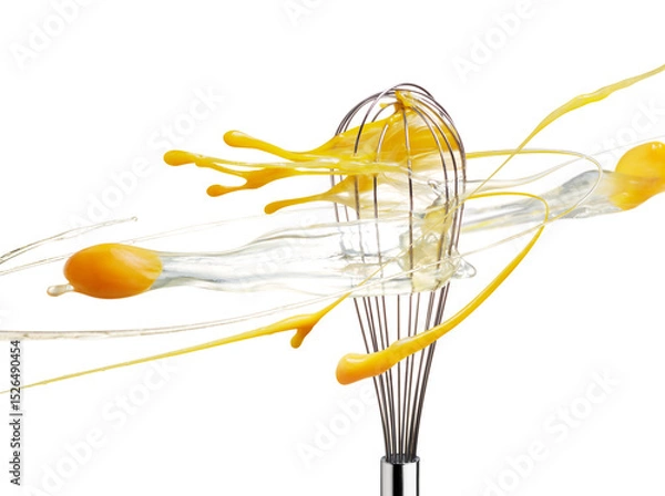 Fototapeta whisk beating eggs