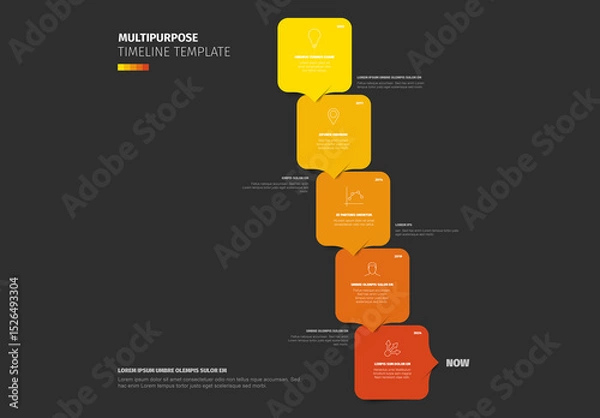Fototapeta Multipurpose Timeline Infographic Template Design
