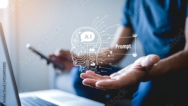 Fototapeta hand pushing a button on a laptop