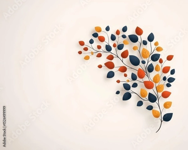 Fototapeta Abstract mind map with branches for work, wellness, and family