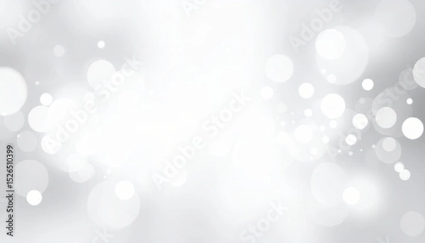Obraz Bright abstract white and gray bokeh lights background with motion blur