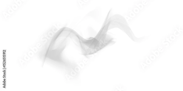 Fototapeta Soft White Smoke Flow on Transparent Background
