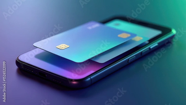 Fototapeta Digital Wallet and Mobile Banking