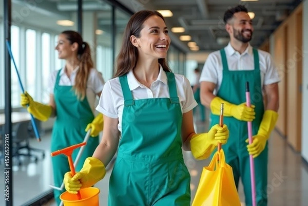 Obraz and modernity of this cleaning crew.