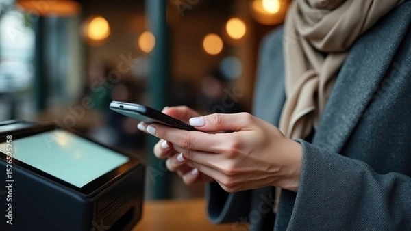 Fototapeta Secure Contactless Transaction Concept