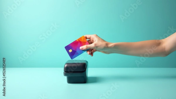 Fototapeta Secure Contactless Transaction Concept