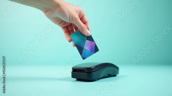 Fototapeta Secure Contactless Transaction Concept