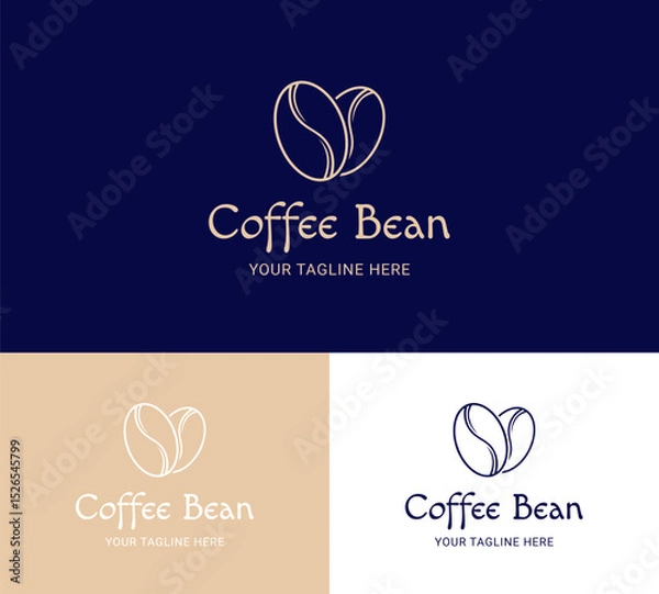 Obraz Coffee Logo Beans Vector Premium