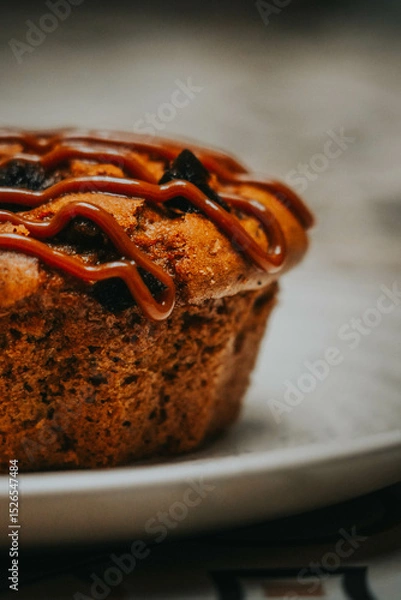 Fototapeta chocolate chip muffin