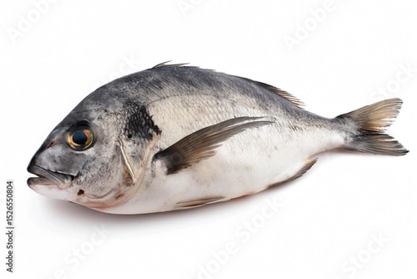 Obraz Raw fresh fish dorado isolated on white background