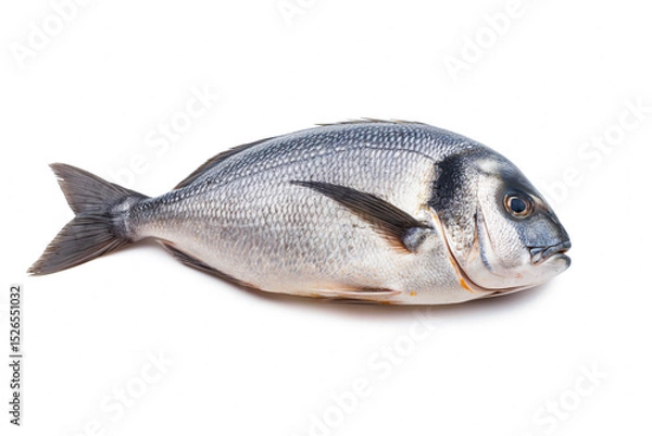 Obraz Raw fresh fish dorado isolated on white background