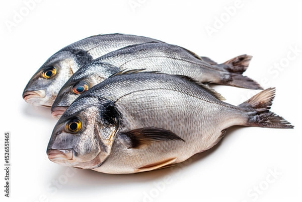 Obraz Raw fresh fish dorado isolated on white background