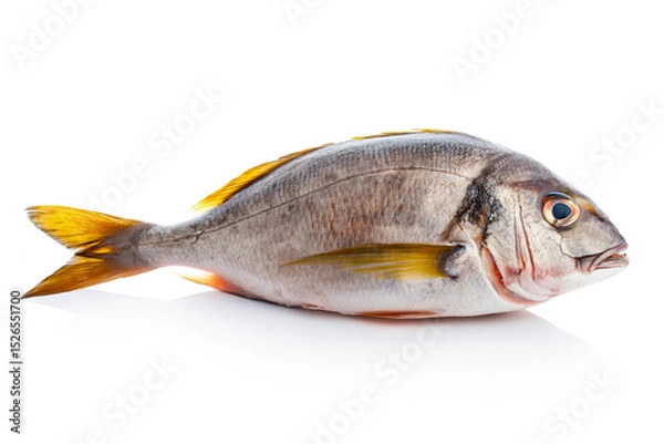 Obraz Raw fresh fish dorado isolated on white background