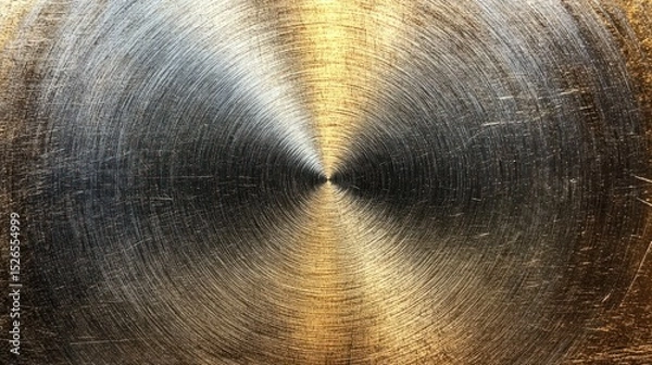 Fototapeta Metal surface with circular brushed texture
