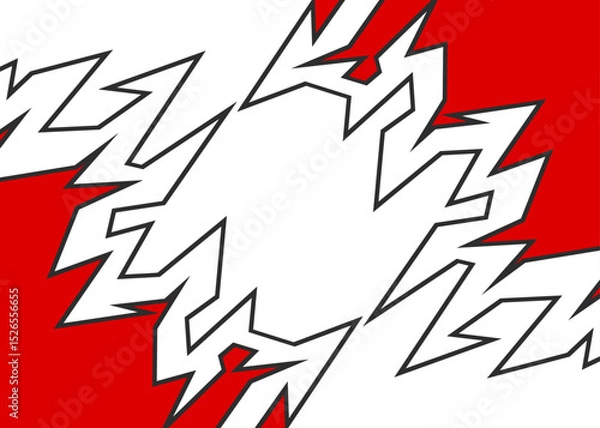 Fototapeta Abstract background with geometric jagged pattern and with some copy space area