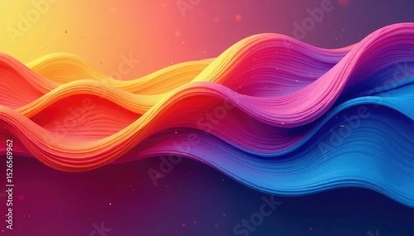 Obraz Abstract flowing lines merging into one shape, curve, unification, amalgamation