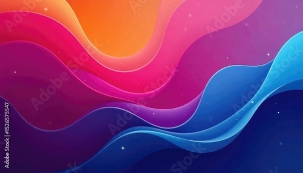 Obraz Vibrant abstract web banner design, perfect for website headers or social media , template, visual