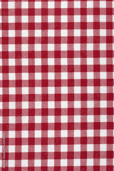 Obraz Red and white checkered fabric