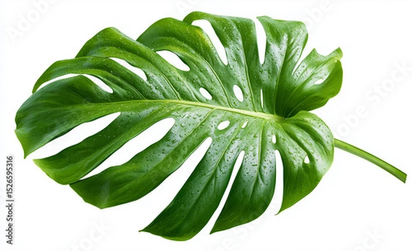 Obraz Giant monstera leaf isolated on a white background