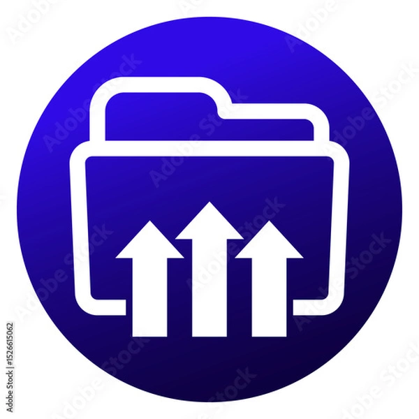 Fototapeta Move to folder icon for web