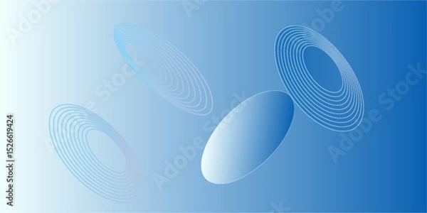 Fototapeta Gradient abstract background with circular line patterns. Vector illustration.