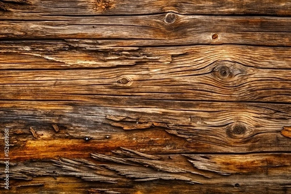 Fototapeta Weathered Wooden Texture Rustic Brown Wood Background Image