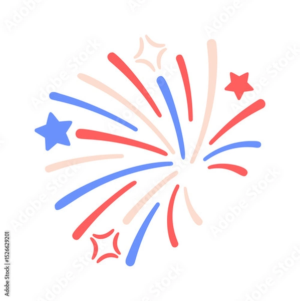 Obraz Independence day fireworks design element