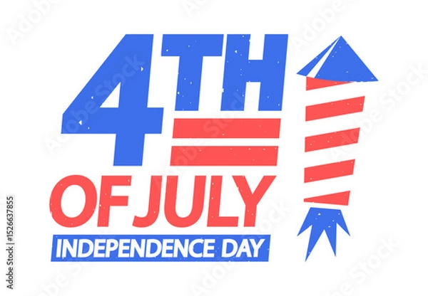 Obraz 4th july independence day badge