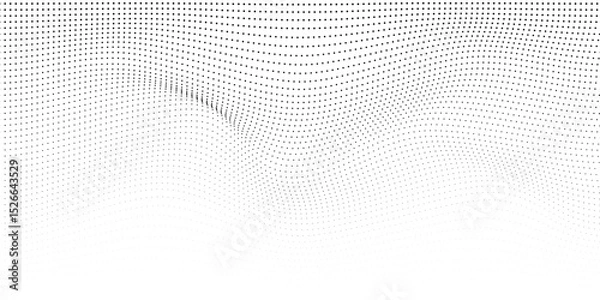 Fototapeta Background with monochrome dotted texture. Polka dot pattern template.