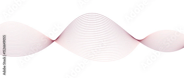 Fototapeta Abstract wave lines in red brownish gradient on minimalist background. Futuristic and dynamic look, perfect for tech, digital, and modern design projects.