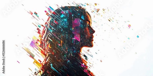 Obraz Digital Disintegration, ai generated,