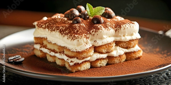 Obraz Tiramisu Delight, ai generated.