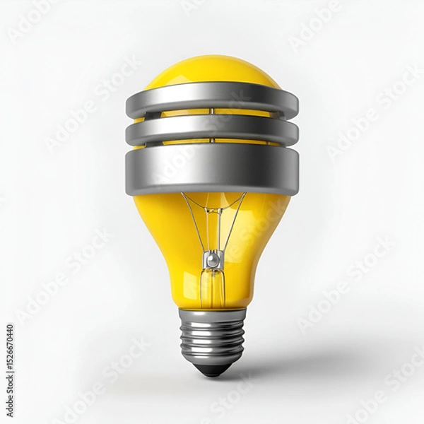 Obraz Innovative Yellow Light Bulb Design