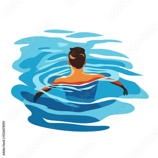 Fototapeta Relaxing Swim with Open Arms