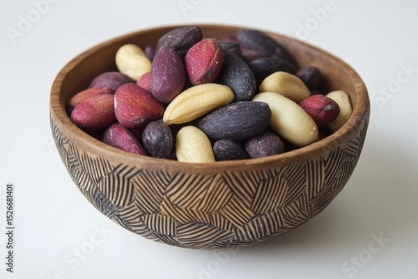 Obraz kola nut in natural form on white background