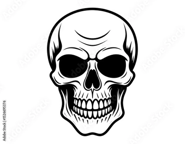 Fototapeta Monochrome Skull Illustration.