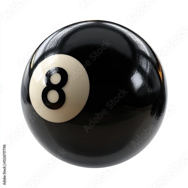 Obraz Eight ball on a white background