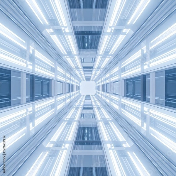 Obraz 3D rendered Illustration inside CPU electronic and digital hardware