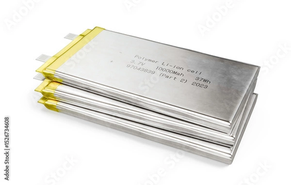Obraz Lithium polymer batteries isolated - Lipo batterie - 3d illustration