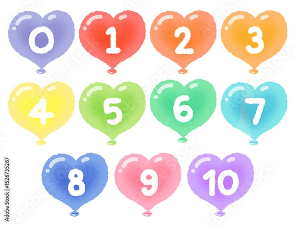 Obraz 하트 풍선 숫자