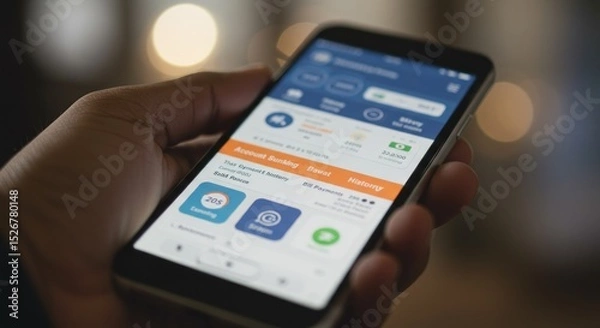 Fototapeta Smartphone displaying apps