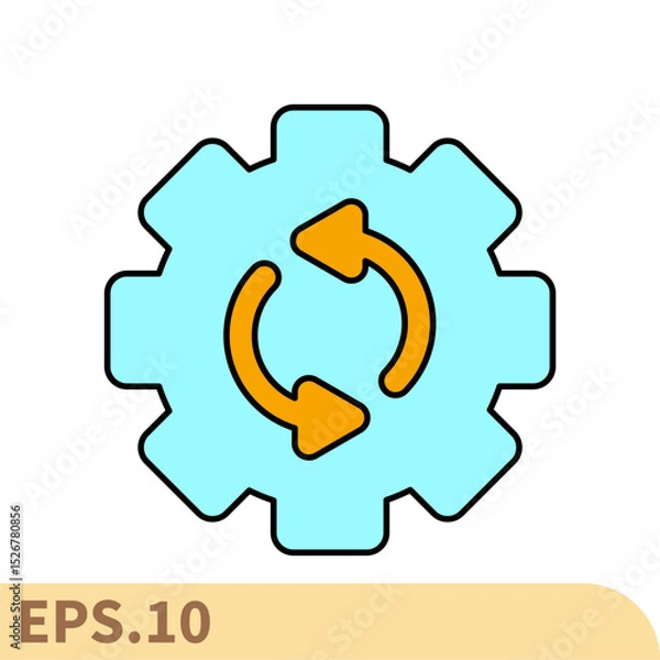 Obraz process icons  symbol vector elements for infographic web