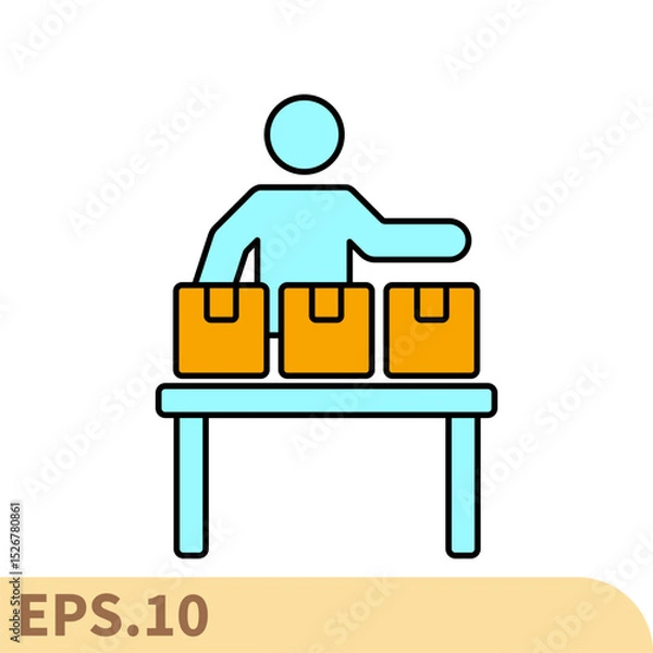Obraz production icons  symbol vector elements for infographic web