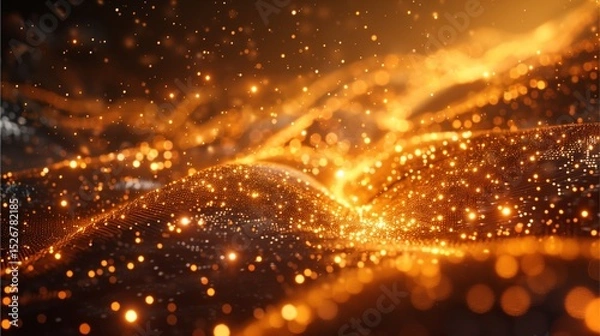 Fototapeta Abstract Background with Gold Dust Particles