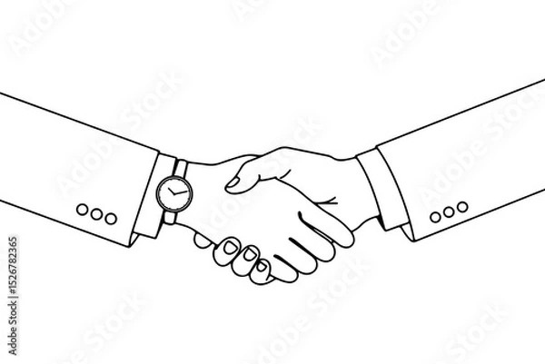 Obraz Successful Partnership A Handshake Symbolizing Collaboration, Agreement, and Trust in Business Deals