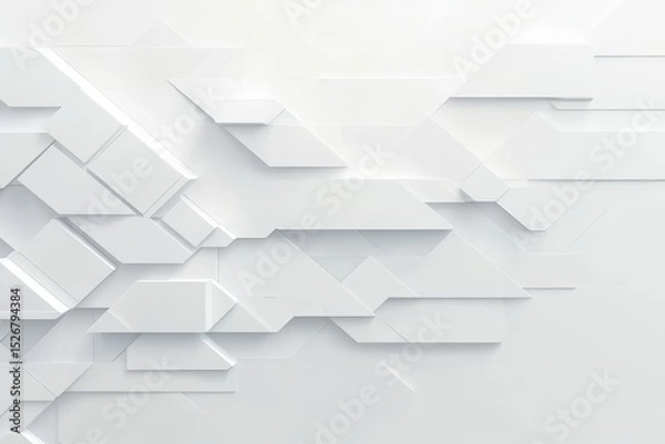 Fototapeta Exploring the elegance of abstract geometric patterns on a minimalist white background for modern design concepts