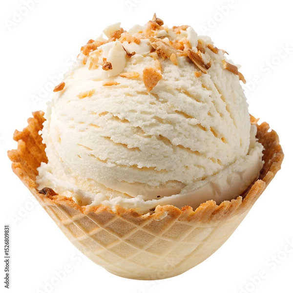Obraz Delicious ice cream image isolated on a white Background